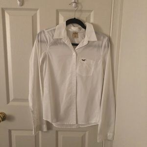 NEW NEVER WORN White Hollister Button Down Shirt